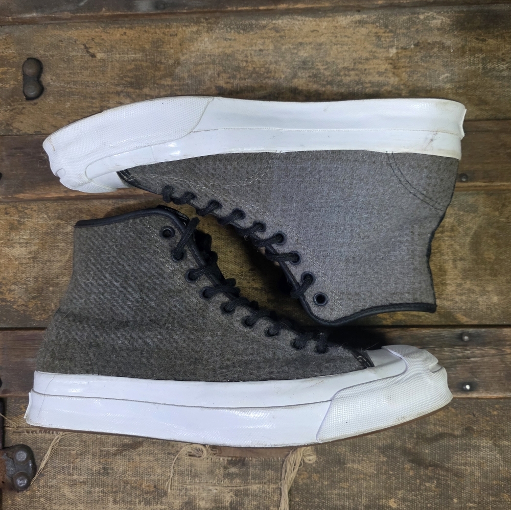 Converse Jack Purcell Signature X Woolrich Wool Classic High-Top Sneakers. 8.5 - Picture 8 of 11